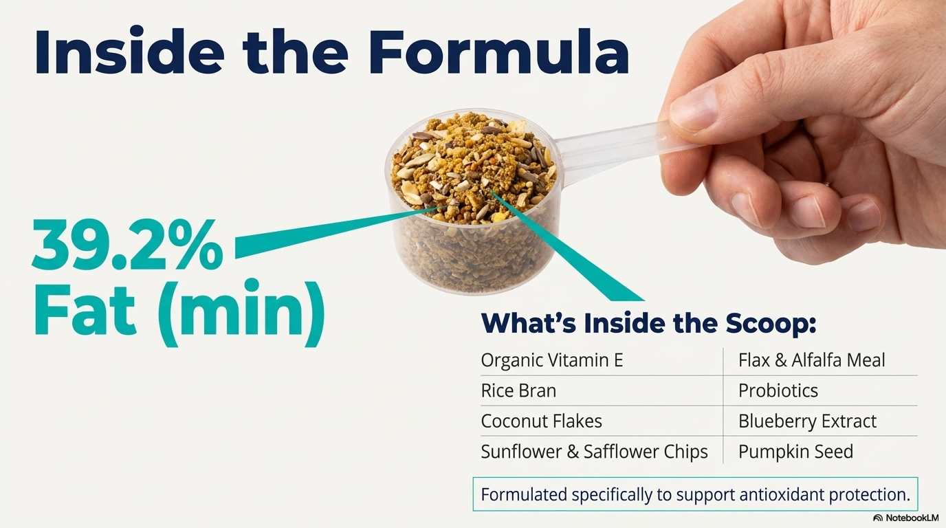 Inside the formula: 39.2% fat, full ingredient list