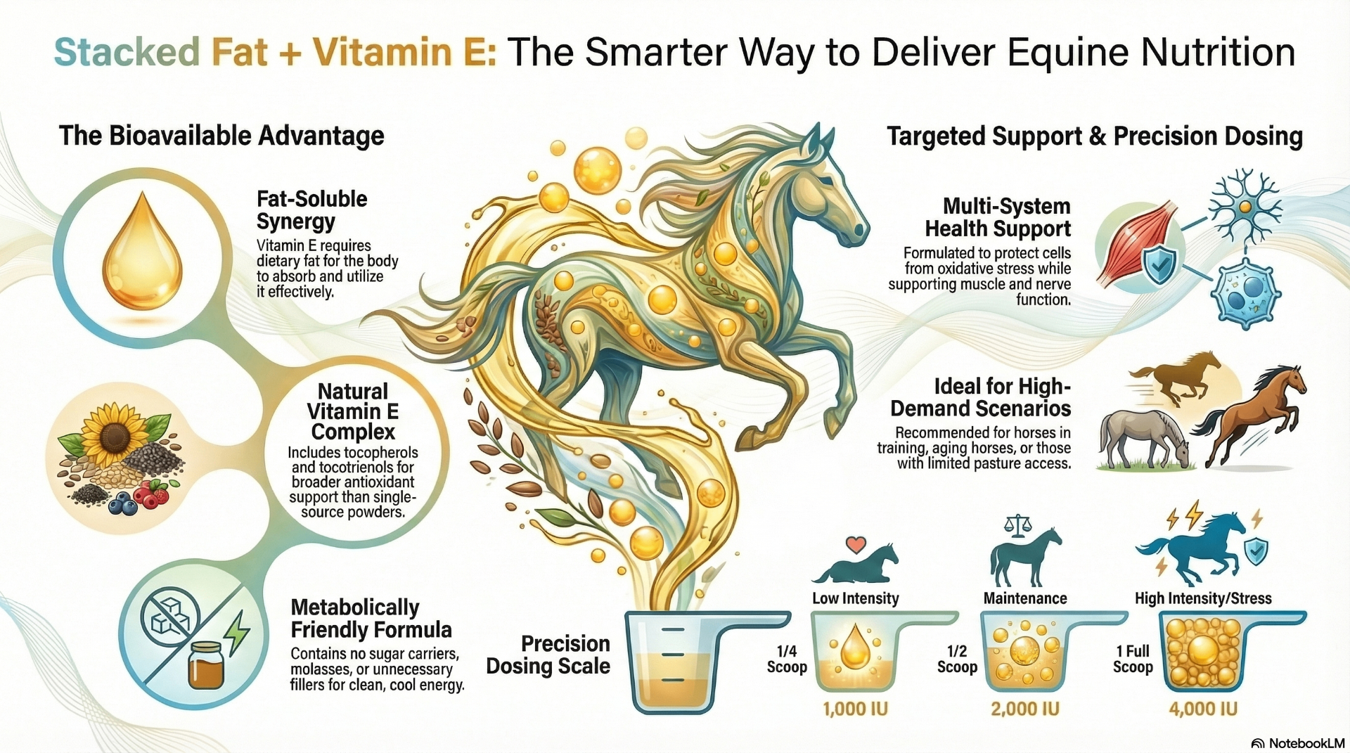Stacked Fat + Vitamin E: The Smarter Way to Deliver Equine Nutrition